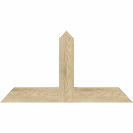 Ekena Millwork Portland Rough Sawn Timber Gable Bracket, Douglas Fir, 36"W x 19"H x 2"D x 4"F, 13/12 Pitch GBW036X19X0204POR00RDF